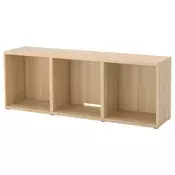 BESTA TV stalaža, belo b. im. hrastovine, 180x40x64 cm
