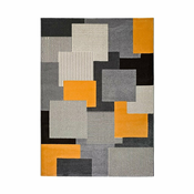 Sivo-narancasti tepih Universal Leo Square, 140 x 200 cm
