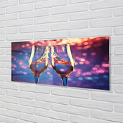 tulup.si Zidna obloga za kuhinju Pisane očala ozadje šampanjec 140x70 cm