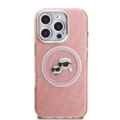 Originalen KARL LAGERFELD MagSafe ovitek iPhone 16 Pro Max - Roza - KLHMP16XHMKBKCHP