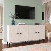 Hanah Home komoda Sherifa 180, 180 cm, bela / travertin