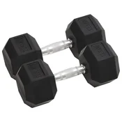 Vidaxl Utež 2 kosa 25 kg skupaj litega železa