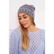 Kesi Cap with fleece Klaudia K255 maritime+gray