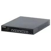 Intellinet 562003 mrežni prekidac Upravljano L2+/L3 Gigabit Ethernet (10/100/1000) Podrška za napajanje putem Etherneta (PoE) 1U Crno
