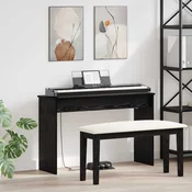 vidaXL Stojalo za klaviature Črna Orehovina 100 x 32 x 64 cm