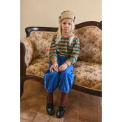 Otroška bombažna majica z dolgimi rokavi Tinycottons STRIPES SLEEVE KNIT TEE zelena barva, AW25-019