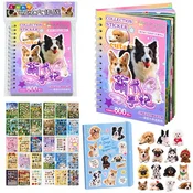 slomart LEAN TOYS Zvezek z Nalepkami Psov - Album 800 Nalepk (Mat/Sijajne)