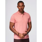 Ombre Mens polo t-shirt with decorative buttons