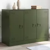 Vidaxl vidaXL Omarica olivno zelena 99x39x73 cm jeklo