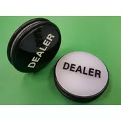 Dealer Button Black & white