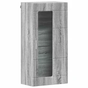 Vidaxl Omarica za montažo na steno Siva sonoma 55 x 29 x 100 cm
