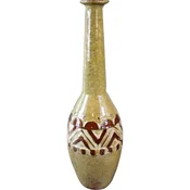 shumee Keramična vaza peščene barve z rjavo črto, 42x12 cm