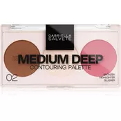 Gabriella Salvete Contouring Palette paleta za konture obraza odtenek 02 Medium Deep 9 g
