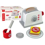 slomart LEAN TOYS Leseni toaster z dodatki
