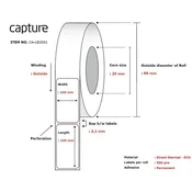 Capture Zajem nalepke 100x100, jedro 25, CA-LB3001