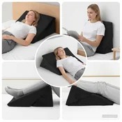 Jastucic u obliku klinasti jastucic Crna 55 x 55 x 26 cm