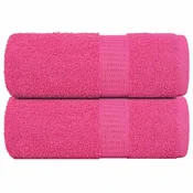 Vidaxl vidaXL Brisače za goste, 2 kosa, roza, 30 x 50 cm, 100 % bombaž