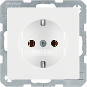 Berker Berker SCHUKO vtičnica polarno bela žametna 47436089, (20859642)