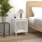 Vidaxl vidaXL Nočna omarica visok sijaj bela 40x35x50 cm