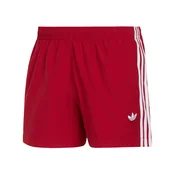 ADIDAS ORIGINALS Kratke kopalne hlače 3 STRIPES temno rdeča/bela