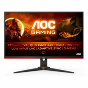 AOC Monitor 27 Q27G2E/BK VA QHD HDMIx2 DP crni