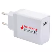 NPA-AC35 **Gembird QC3.0 brzi punjac +micro USB kabl,18W 3.6-6.5V/3A, 6.5V-9V/2A, 9V-12V/1.5A(399)