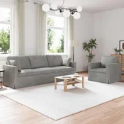 vidaXL vidaXL Kavč 2 pcs Svetlo siva, (5000144572)