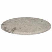 Vidaxl Mizna plošča siva O 50x2,5 cm marmor