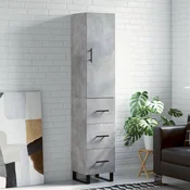 shumee Visoka omara betonsko siva 34,5x34x180 cm inženirski les