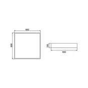 BRUMBERG LED stropna svetilka Biro Square, vklop/izklop, bela, 4.000 K - Študija/pisarna - teksturirana bela barva - Aluminij