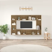 vidaXL Komplet TV omaric 4 pcs Rjava 37 x 37 x 142.5 cm