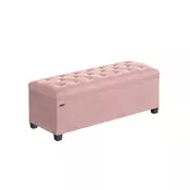 Songmics Shranjevalna otomanska klop 40x110x40 cm roza