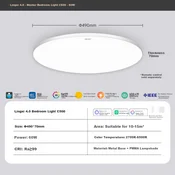 Yeelight Plafonska lampa, 60 W, 200 V