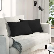 Jastucici za sofu 2 pcs Crna 60 x 40 cm tkanina
