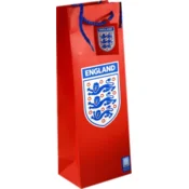 shumee Elegantna rdeča darilna vrečka za alkohol znamke England 30 x 12 x 9 cm - Dekorativna vrečka za steklenico z originalno embalažo 0,1 kg