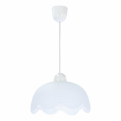 Bijela viseca svjetiljka sa staklenim sjenilom o 25 cm Bratek – Candellux Lighting