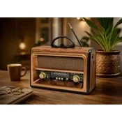 RX-BT89 retro prenosni radio z Bluetoothom, FM, USB, SD in TWS funkcijo