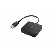HAMA USB HUB 2.0/ 4 Porta/ 480 Mbit/S/ Crni 200121