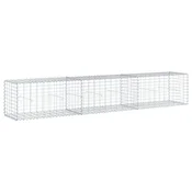 Vidaxl Gabionska košara s pokrovom 300x50x50 cm pocinkano železo