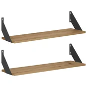 Vidaxl Stenske police 2 kos Artisan hrast 70 x 20 x 17 cm