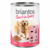 Ekonomično pakiranje Briantos Chunks in Gravy 24 x 415 g - Govedina i mrkva