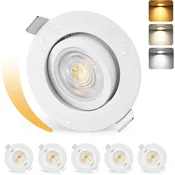 6x KYOTECH vgradni LED reflektor z možnostjo zatemnitve 5W