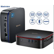 BLACKVIEW namizni računalnik mini MP60 (Win11 PRO, Intel N5095, 16GB RAM, 512GB SSD, Dual WiFi, Bluetooth, Ethernet, 4x USB, 2x HDMI)