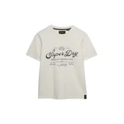 Superdry & Co Majica svetlo bež/črna