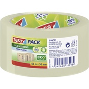 TESA lepilni trak Tesa Tesapack Eco & Strong, 58153, (D x Š) 66 m x 50 mm, prozoren, PP, kolut