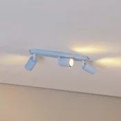 TK Lighting Stropna svetilka Livia, svetlo modra, 52 cm, 3-krilna, kovina, GU10 - otroška soba