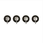 INF 4-Pack Močni samolepilni stenski obešalniki brez vrtanja - obešanje brez poškodb Transparent Gray, (5000072384)
