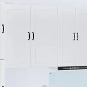 vidaXL Stenska kuhinjska omarica Visok sijaj bela 50 x 31 x 100 cm