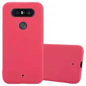 Cadorabo CADORABO Ohišje, združljiv z LG v Candy Red - Zaščitni pokrov iz fleksibilnega silikona TPU, (20574171)