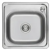 shumee Enojno korito 47,5x47,5, dozator tekočine, desno, krom, jeklena garnitura